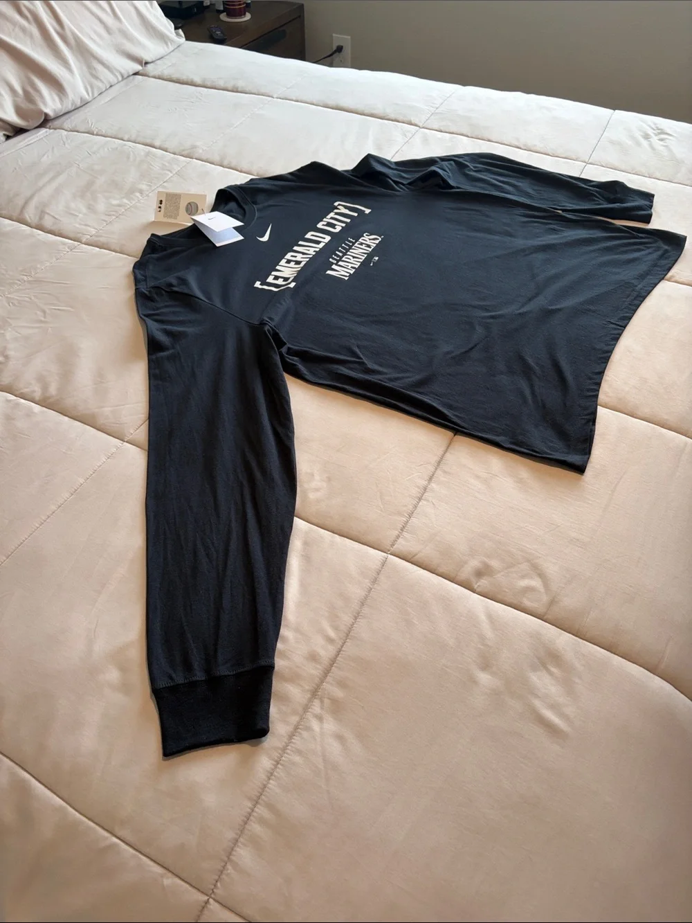 Nike Black Long-Sleeve 'Emerald City' Seattle Mariners Tee